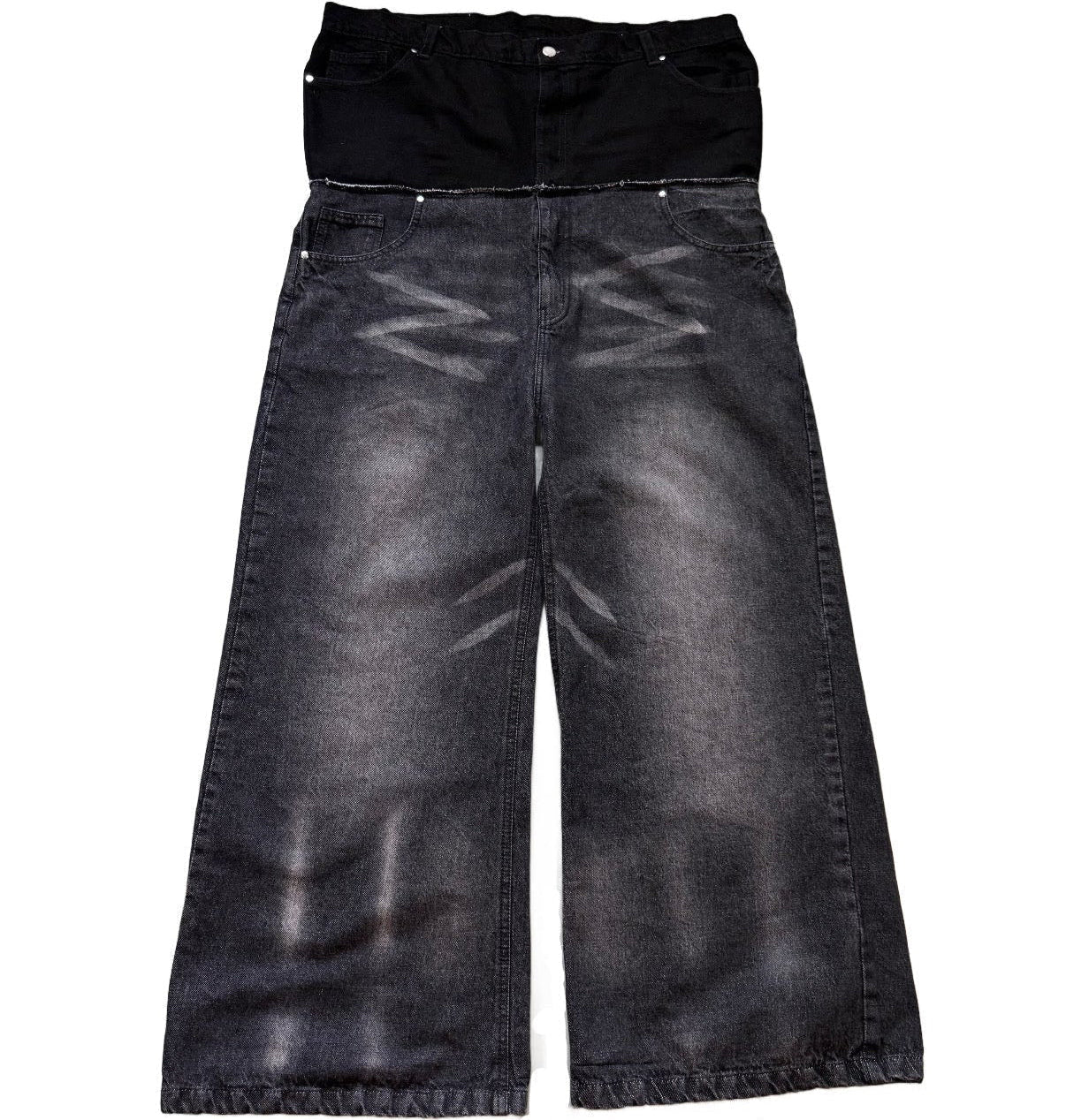 Double waist wavy Denim