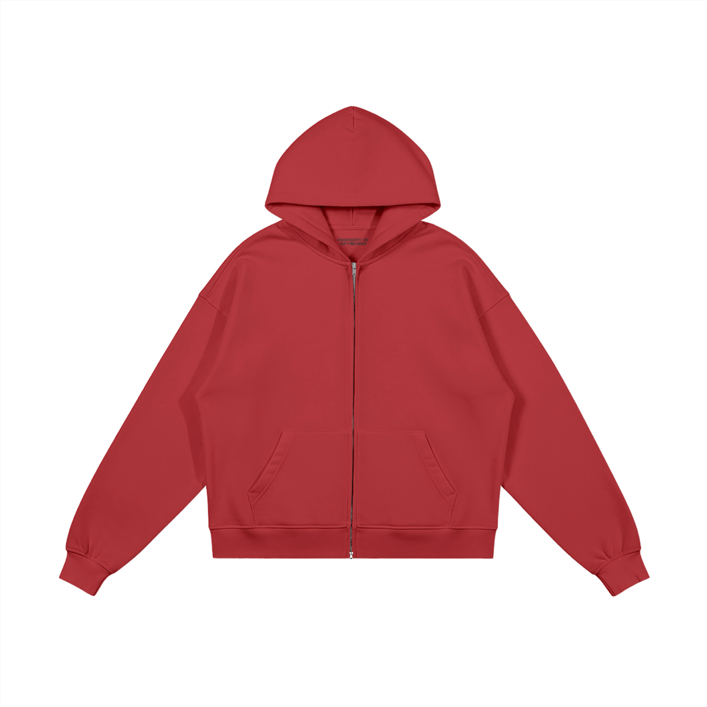 Blank red wavy zip