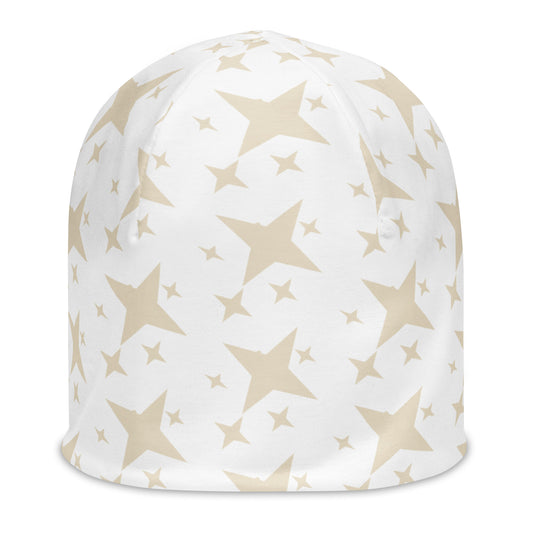 Cream Star Beanie