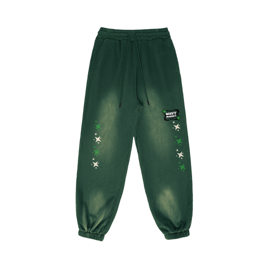 Forest Green Star Sweatpants